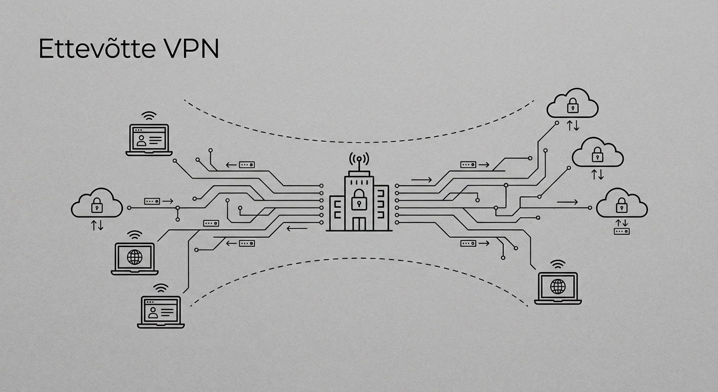 Ettevõtte VPN-turvalisuse skeem