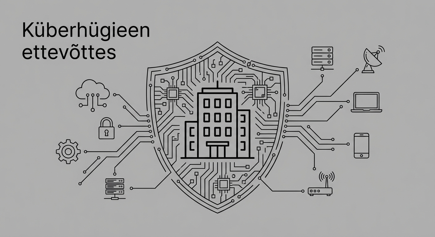 küberhügieen ettevõttes illustratsioon