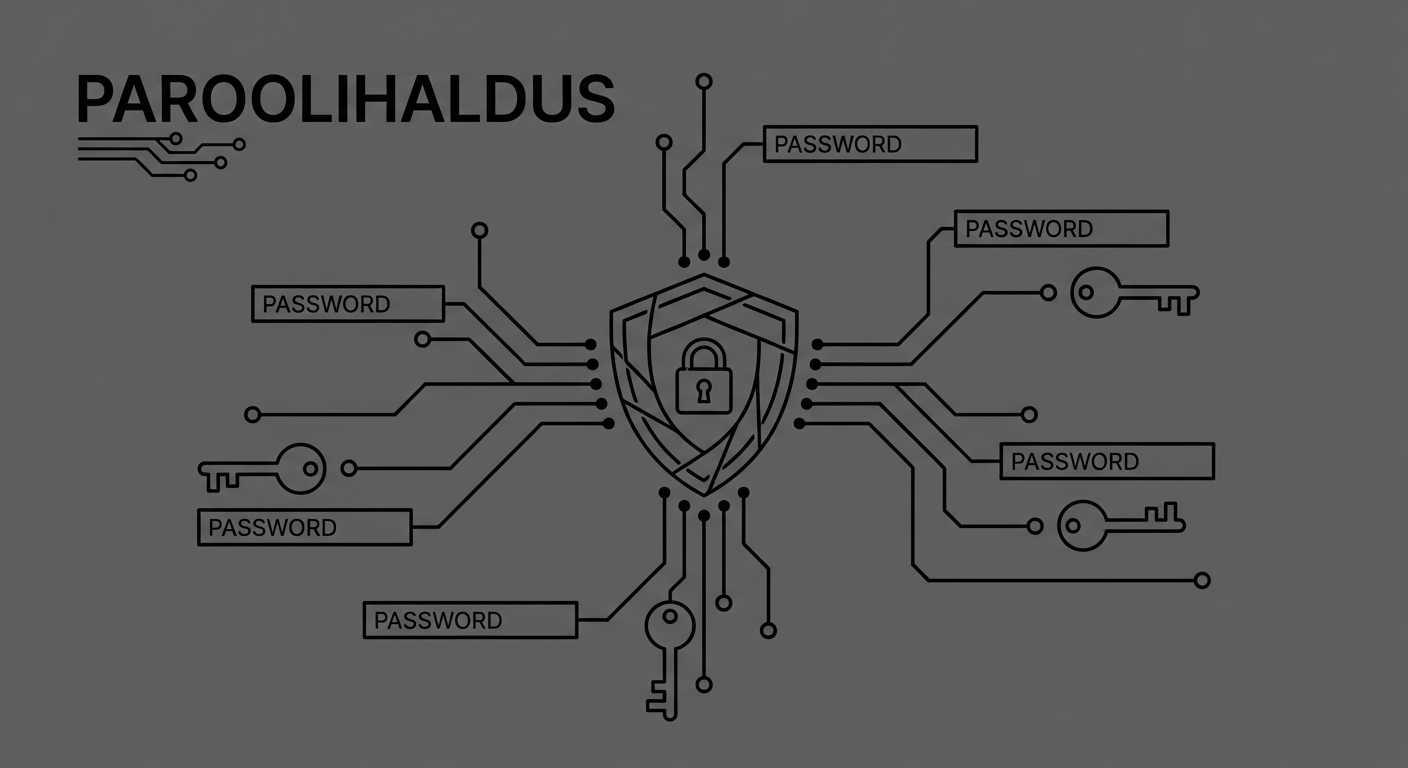 Ettevõtte paroolihaldus illustratsioon